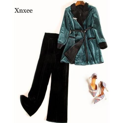 Женские бархатные брючные костюмы Xnxee China At AliExpress