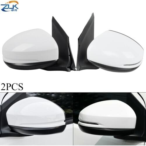 ZUK Pair Outer Rearview Side Mirror Assy For HONDA CITY GM6 2015 2016 2017 2018 2019 3-PINS Without LED / 5-PINS With LED Light