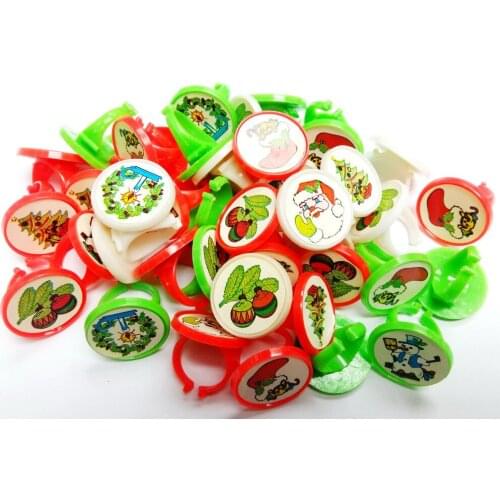 100pcs Christmas Rings 611 659 Colorful Princess Kid Christmas Party Favors Pinata Bags Filler Loot Souvenir Game Prize carnival