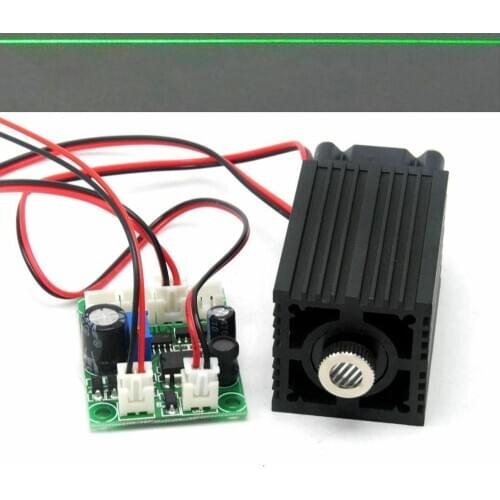 100mw 532nm Green Laser Diode Module Focusable Line Positioning 12V Driver TTL