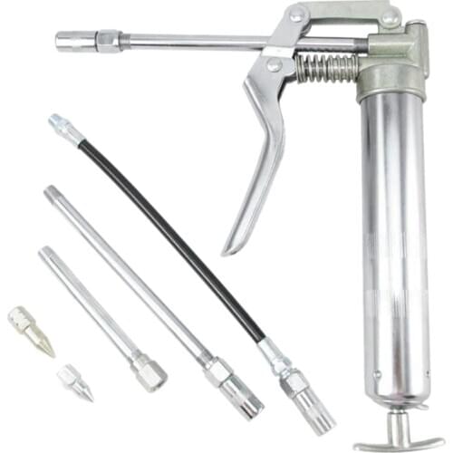120Cc Mini Grease Gun P-Istol Grip One Handed Grease Butter Machine Lube Tool for Auto Repair Lubrication Vehicle Hand Tool