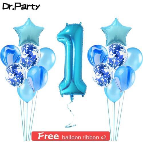 15pcs Happy Birthday Party Decoration Confetti Balloons Boy or Girl 32inch Number Baby Shower Supplies Kids Toy Balloon JL0148