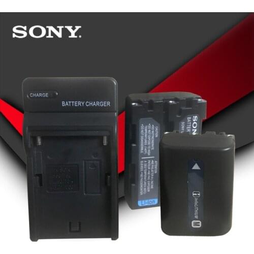 2pc/lot Sony Original NP-FM50 NP FM50 NPFM50 Batteries NP-FM51 NP-QM50 NP-FM30 NP-FM55H A100 A100K TRV408 PC105 PC101 + charger