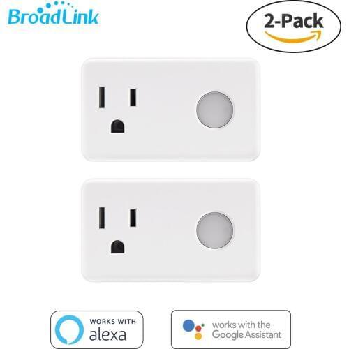 2-Pack US BroadLink Smart socket SP3 SP3S, Smart Home Automation Wi-Fi Plug, Google Home Plug Remote Control Socket