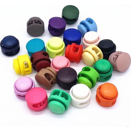 20 Pcs 6mm Plastic Spring Buckle Stopper Hat Elastic Rope Cord Lock Adjustment Lock Clips Buckle DIY Shoelace Clamp Accessoies
