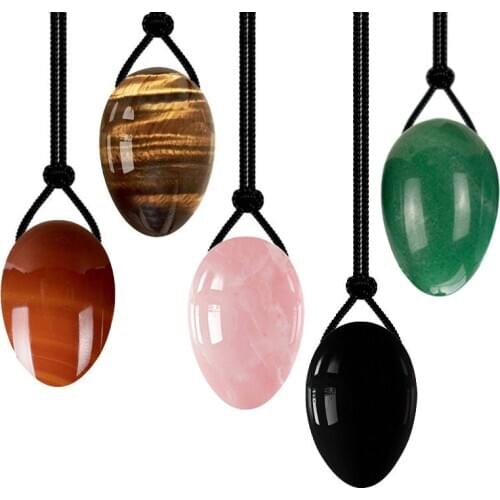 3Pcs/Set Natural Rose Quartz Yoni Egg Set Women Kegel Exercise Jade Egg Vaginal Muscle Tightening Ben Wa Ball Kegel Egg With Box