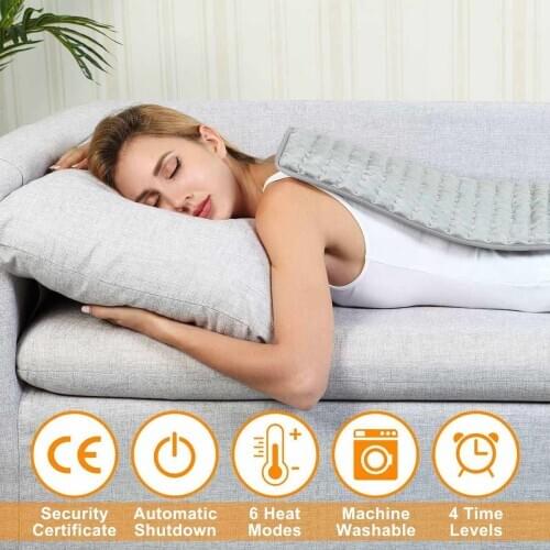 6 Heat Modes Microplush Winter Warmer Fast Heat Pad for Abdomen Waist Back Pain Relief Electric Heating Pad with EU/US Plug