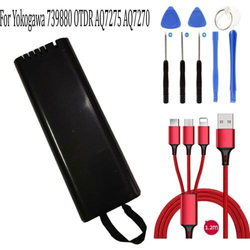 2100mah battery for YOKOGAWA AQ7270 AQ-7270 AQ7275 AQ-7275 OTDR AQ7270 AQ7275 BDR15D DR15 Medical Battery+USB cable+toolkit