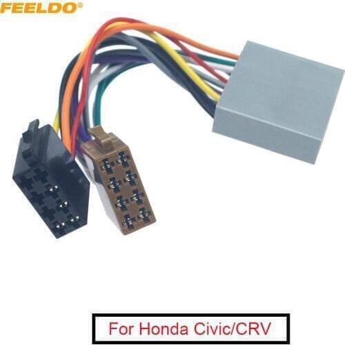FEELDO Car Adapter Wire Harness For Honda Civic/CRV/Accord/Jazz CD Radio Wiring Convert To ISO Connector #AM6230