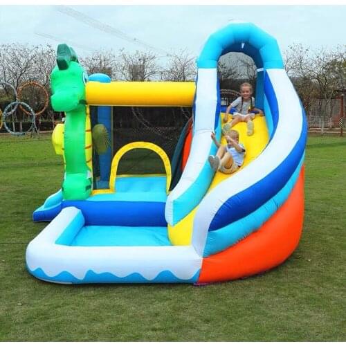 Free Shipping Inflatable Bounce House or Water Slide Wet or Dry with Sun Roof, Ball Pit, Water Gun Fun Bouncing Area with Blower