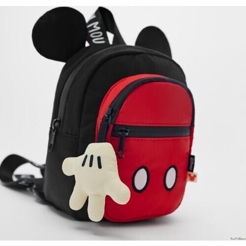 Disney Minnie Mouse Childrens bag Cartoons Childrens backpack Mickey Mouse Backpack School Bag for Boys Girl