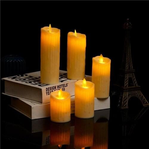 Electronic Candle 1set LED Candles Cylindrical Christmas Decorations for Home Halloween Candles Decorative Led Lamps New Year