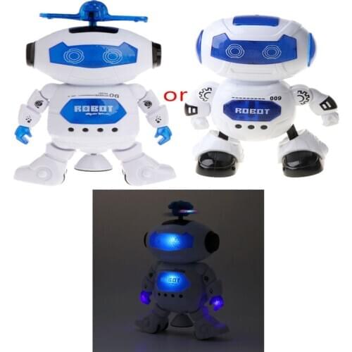 Electronic Walking Dancing Robot Toys With Music Lightening For Kids