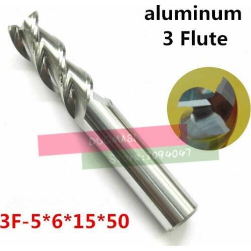 2017 3f-5.0,hrc50,carbide Square Flatted End Mill,3flute Milling Cutter For Aluminum Endmill Tools Carbide Cnc Mill Router Bits