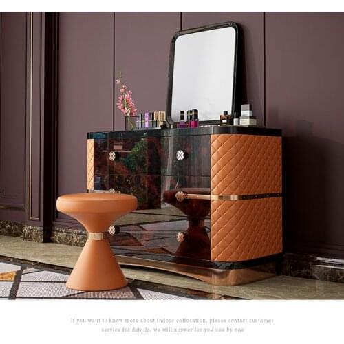 Customized Post-modern Light Luxury Makeup Stool Ins Nordic Simple Net Red Bedroom Princess Girl Creative Chair Dressing Table S