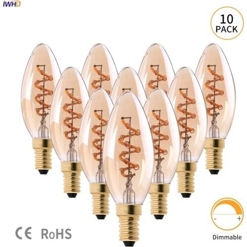 IWHD C35 E14 Bombilla Edison Bulb Vintage Lamp 3W 220V LED Industrial Decor Ampoule Edison Light Bulb Retro Lamp Ampul Gloeilamp
