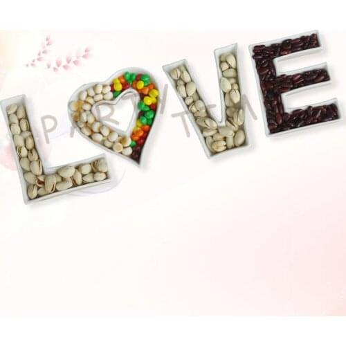 Ceramic Letter Dish LOVE Promotion & Wedding Gift Decoration Plate, valentine gift LOVE