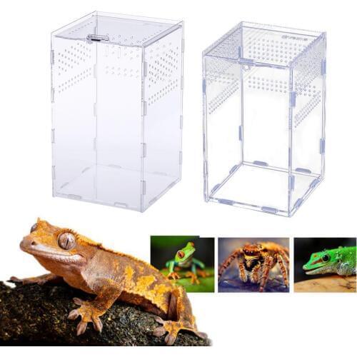 Acrylic Feeding Box Reptile Breeding Box Insect Feeding Box For Snake Spider Lizard Scorpion Assembly Insect Breeding Boxes