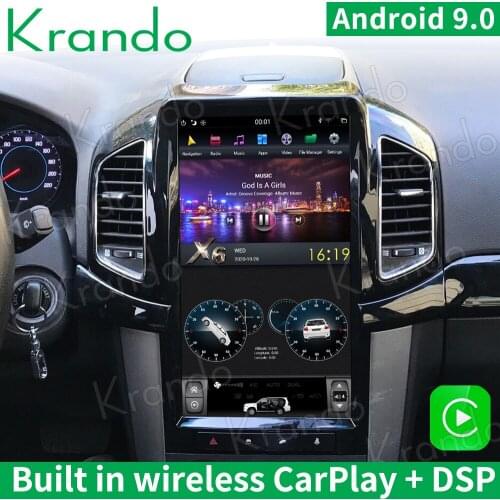 Krando Android 9.0 4G RAM 13.6" Tesla Vertical Screen Car DVD GPS Navigation System For Chevrolet Captiva 2013-2017 Carplay