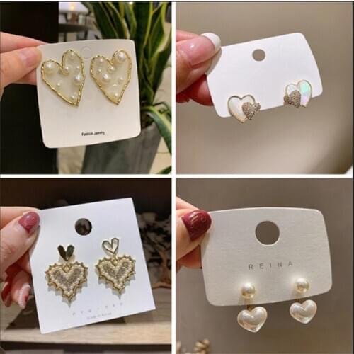 XIYANIKE Hot Sale Multiple Style Fashion Heart Earrings For Women 2020 Statement Cute Earrings Studs Jewelry Ear Accessories
