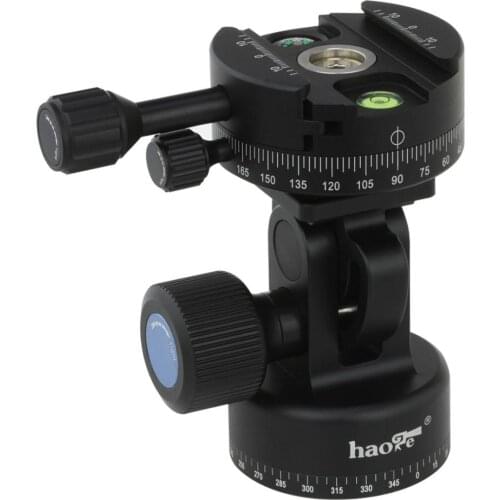 Haoge Metal Tripod Monopod Panning Tilt Head with 64mm Panorama for Benro RRS Arca