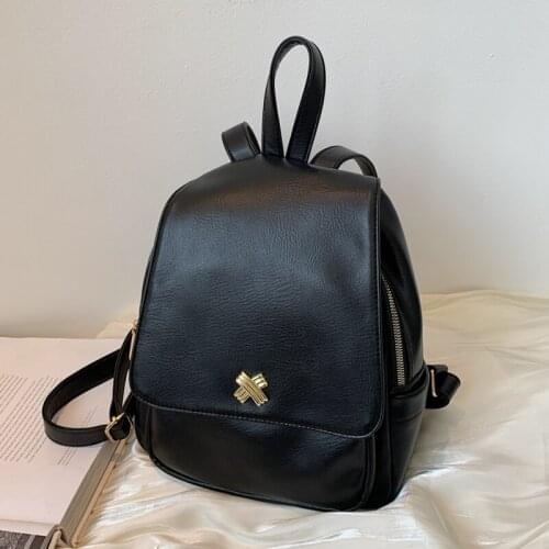 Fashion Backpack Female High Quality Pu Leather Womens Backpack Small School Bag for Girls Shoulder Bag Bookbag Sac A Dos