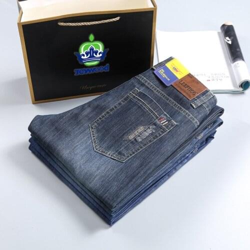 Brand Spring Autumn New Jeans Men Fashion Streetwear Casual Slim Pencil Pants Denim Trousers Male Clothing Large size 38 40