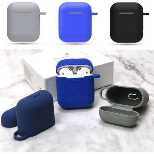 Minimalist Solid Color Design Soft Silicone Cases For Airpods 1/2 Protective Bluetoot Wireless Earphone Cover Charging Box Bags