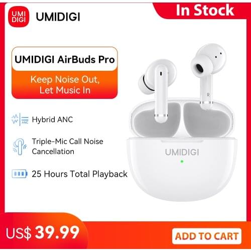 UMIDIGI AirBuds Pro Earphone Hybrid Active Noise Cancellation TWS Wireless Bluetooth Headset Headphones Sports With Microphone