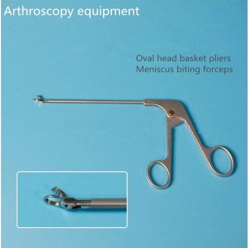 Arthroscopy equipment Orthopedic surgical instruments Stainless steel oval head basket pliers Meniscus biting forceps