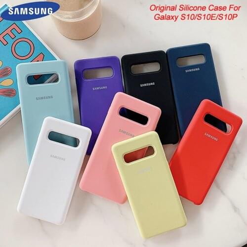 Original S10 S10+ Liquid Silicone Case Soft-Touch Silky Finish Protective Cover For Samsung Galaxy S10/S10E/S10 Plus s10