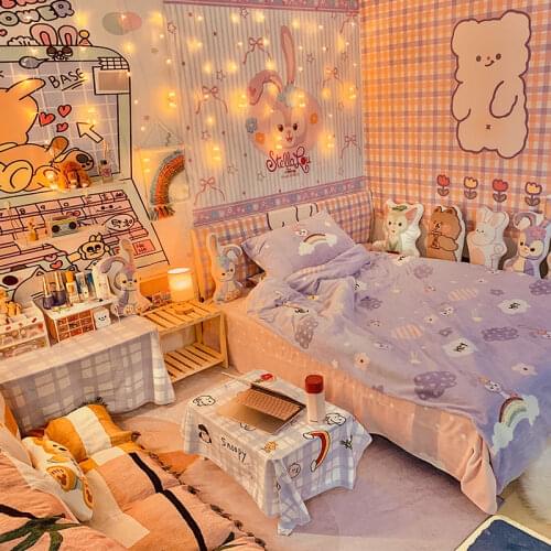 Ins Room Bedside Layout Background Wall Wall Decoration Background Cloth Dormitory Bedroom Hanging Cloth Rental Room Tapestry