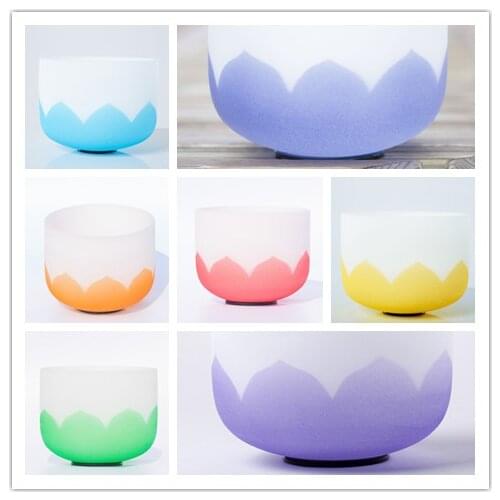 12 Inch Lotus Quartz Crystal Singing Bowl 440HZ 432HZ C D E F G A B Chakra