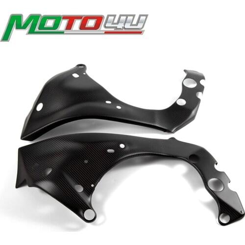 R1 Real Carbon Fiber Motorcycle Frame Cover Protection 100% Twill Weave Matt For YAMAHA YZF-R1 2015 2016 2017 2018