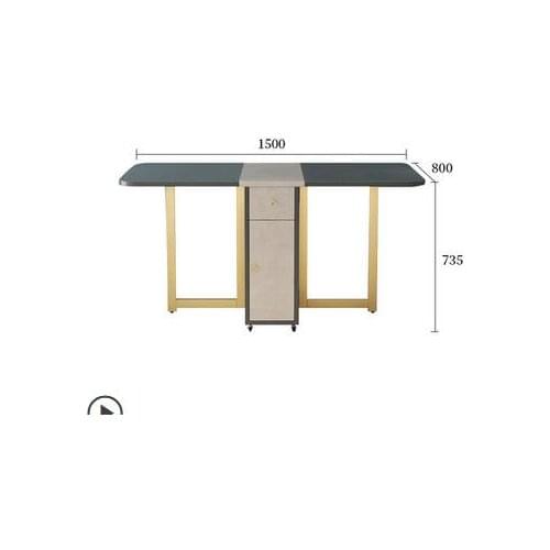 Folding dining table and chair combination modern simple small family multifunctional telescopic dining table household dining