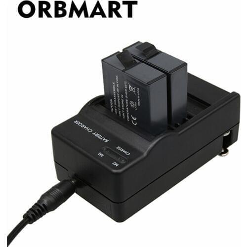 ORBMART For Gopro Hero 5 6 7 Black 2 IN 1 Car Charger and Charger with Cable Travel Charger Sport Camera Accessory