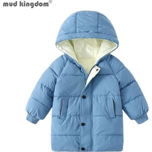 Mudkingdom Big Boys Girls Padded Coat Winter Warm Hooded Solid Slant Pocket Windbreaker for Kids Clothes Heavyweight Clothing