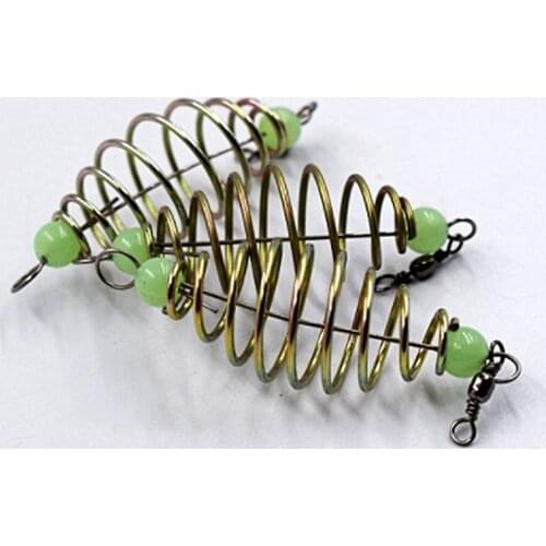 1/5/10Pcs Fishing Bait Spring Lure Inline Hanging Tackle Stainless Steel Feeder Fishing Tools Fishing Accessories