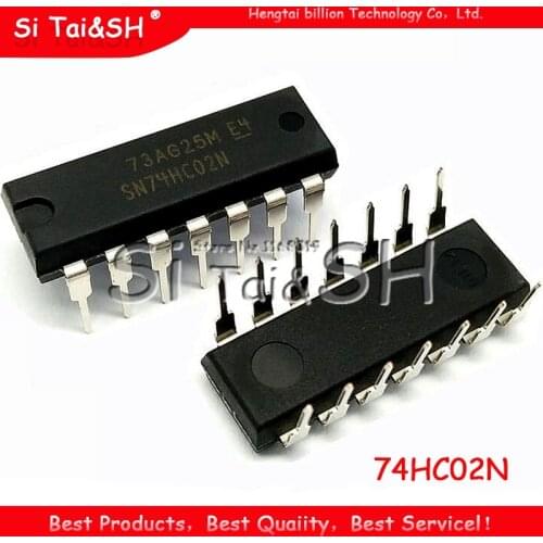 10PCS 74HC02N DIP14 74HC02 DIP SN74HC02N DIP-14 new and original IC