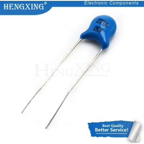 10pcs/lot High voltage ceramic capacitor 2KV271K 271K 2KV DIP-2 In Stock