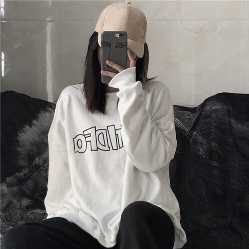 2020 Harajuku Womens Clothes Hoodies Teen Street Hip Hop Pastel Sweatshirt for Women Printing Loose Leisure Hoodie