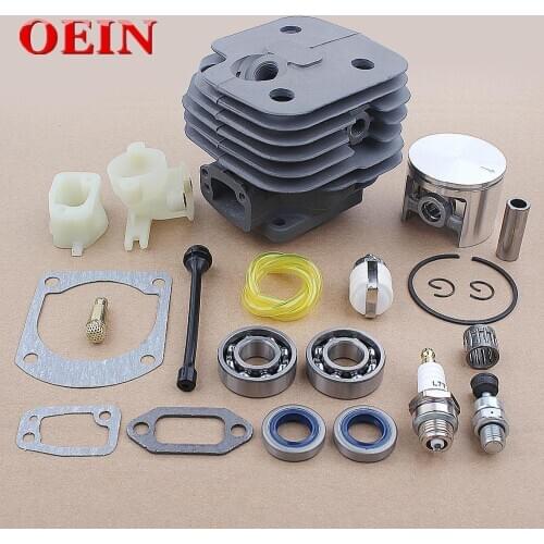 52mm Big Bore Cylinder Piston Kit For Husqvarna 162 266 266SE Chainsaw 501 68 55-71 w Crank Brearing Oil Seal Intake Manifold