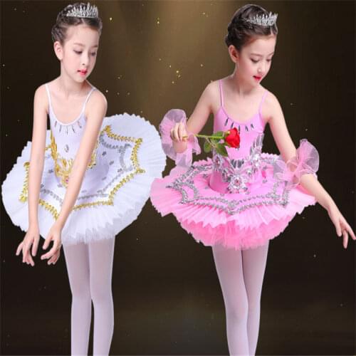 Child Professional Swan Lake Ballet Tutu Costume Girls Ballerina Dress Kids Ballet Dress Dancewear Stage Party Costumes