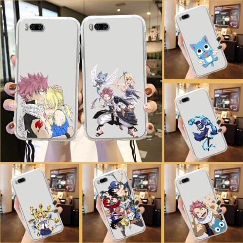 Fairy Tail Anime Phone Case For Xiaomi Mi Max Note 3 A2 A3 8 9 9T 10 Lite Pro Ultra transparent fashion coque trend prime 3D