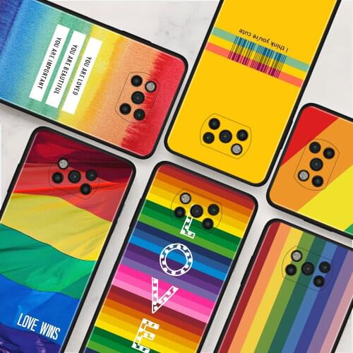 Funda Capa For Xiaomi Poco X3 NFC M3 Pro 5G F1 F3 Case X3Pro Phone Shell Back Cover Gay Lesbian Lgbt Rainbow Pride TPU Coque