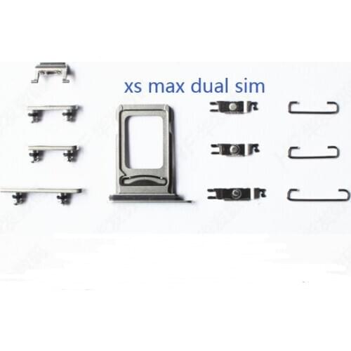 For iphone Xsmax single or dual sim slot/power volume buttons /small iron hook /button buckle/waterproof ring one set