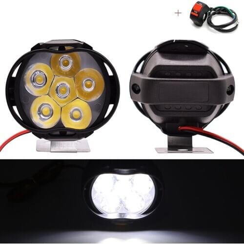 2PCS Motorcycle Headlight 1000LM Spotlight With Switch Auxiliary Lamp For Suzuki GSXR400 GSXS1000 GSF1200 GSF1250 GSF650 BANDIT