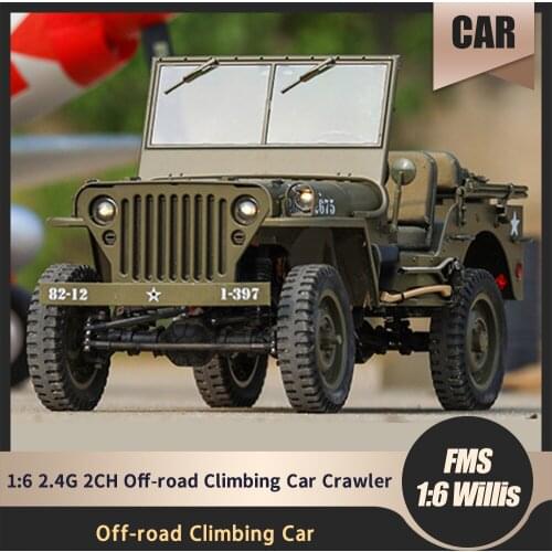 FMS 1:6 2.4G 2CH 1941 MB SCALER Off-road Climbing Car Crawler RC Electric Remote Control Vehicle for Willis Kids Adult Toys Gift