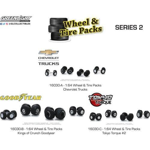 GreenLight 1:64 Wheel Tire Packs 2 Alloy model car Metal toys for childen kids diecast gift