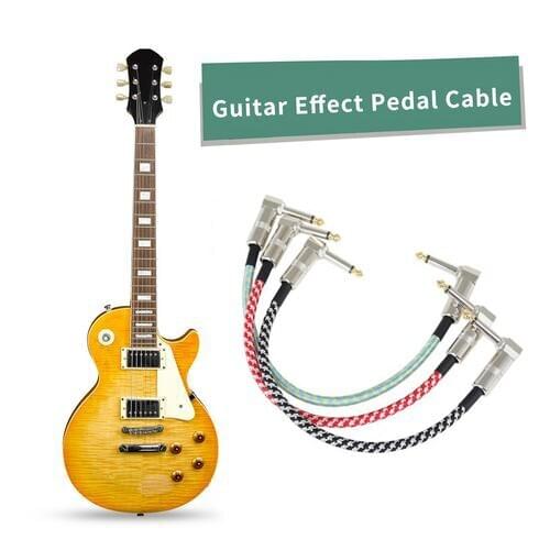 3 PCS Jack 6.5mm Professional Instrument Cable Guitar Cable 1/4 Inch Patch Cables For Guitar Effect Pedals Patch Cable